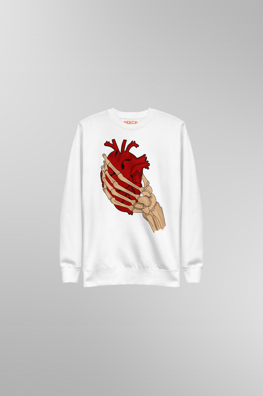 Skeleton Heart Crewneck Sweatshirt